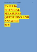 PY103&period;16 PHYSICAL MEASURES QUESTIONS AND ANSWERS 2023