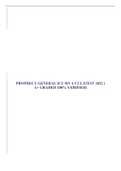 Prophecy general ICU RN A V1&comma;V2&V3 Questions & Answers&comma; &lpar; A&plus; GRADED 100&percnt; VERIFIED&rpar;