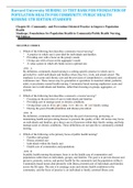 Harvard University NURSING 10 TEST BANK FOR FOUNDATION OF POPULATION HEALTH FOR COMMUNITY&sol;PUBLIC HEALTH NURSING 5TH EDITION STANHOPE