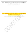 2023 HESI Med Surg Exit Exam V1 Version 1 Brand New Q As Guaranteed A&plus;