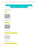 Nursing EKG Questions and Answers with Complete Solutions