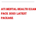 ATI MENTAL HEALTH(LATEST PACKAGE)Graded A+ 2023