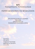NTI Nieuwste paper (2022) Adviseren en Begeleiden - Toegepaste Psychologie - met alle bijlagen - Nieuwe Layout! - Geslaagd cijfer 8 