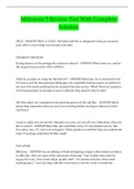 Milestone 3 Review Test With Complete Solution