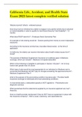 California Life&comma; Accident&comma; and Health State Exam 2023 latest complete verified solution 