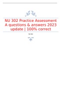 NU 302 Practice Assessment A questions & answers 2023 update | 100% correct