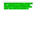 NRNP 6660 MIDTERM EXAM &ndash; QUESTION AND ANSWERS ALL ANSWERS 100&percnt; CORRECTLY&sol;VERIFIED ANSWERS BEST EXAM SOLUTION 2023 GRADED A&plus;