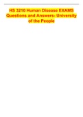 HS 3210 Human Disease EXAMS Questions and Answers- University of the People