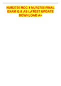 NUR2755 MDC 4 NUR2755 FINAL EXAM Q & AS LATEST UPDATE DOWNLOAD A&plus;