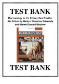 Pharmacology for the Primary Care Provider, 4th Edition by Marilyn Winterton Edmunds and Maren Stewart Mayhew Test Bank