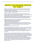 edexcel a level geography advanced  info - paper 3