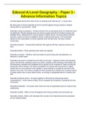 Edexcel A-Level Geography - Paper 3 - Advance Information Topics