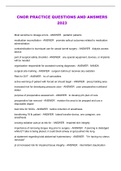 CNOR PRACTICE QUESTIONS AND ANSWERS 2023