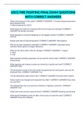 USCG FIRE FIGHTING FINAL EXAM QUESTIONS WITH CORRECT ANSWERS