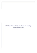 LPC Notes Criminal Litigation Revision Notes (High distinction) BPP 2023