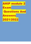 AHIP Module 2 Questions and Answers