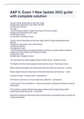 A&P II&colon; Exam 1 New Update 2023 guide with complete solution