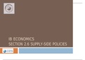IB ECONOMICS SECTION 2.6 SUPPLY-SIDE POLICIES 