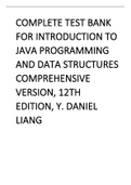 COMPLETE TEST BANK FOR INTRODUCTION TO JAVA PROGRAMMING AND DATA STRUCTURES COMPREHENSIVE VERSION, 12TH EDITION, Y. DANIEL LIANG.pdfCOMPLETE TEST BANK FOR INTRODUCTION TO JAVA PROGRAMMING AND DATA STRUCTURES COMPREHENSIVE VERSION, 12TH EDITION, Y. DANIEL 