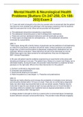 Mental Health & Neurological Health  Problems &lbrack;Buttaro Ch 247-250&comma; Ch 188- 203&rsqb; Exam 2