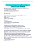 Pharmacotherapeutics for Advanced  Practice NPs Midterm