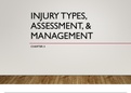 Injury Types, Assessment, Management (chapter 3)