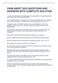 CNIM ABRET 2023 QUESTIONS AND ANSWERS WITH COMPLETE SOLUTION