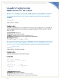Saunders Fundamentals Medications & IV Calculations Week 7 answers with rationale
