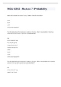 WGU C955 - Module 7&colon; Probability exam 2023 with 100&percnt; correct answers
