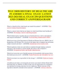 WGU D050 HISTORY OF HEALTHCARE IN AMERICA FINAL  EXAM  LATEST 2023-2024 REAL EXAM 250 QUESTIONS AND CORRECT ANSWERS|AGRADE