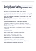 Package deal  for SAFe Agile Product Management (APM) Questions with 100% Correct Answers 2023