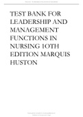 TEST BANK FOR LEADERSHIP AND MANAGEMENT FUNCTIONS IN NURSING 1OTH EDITION MARQUIS (2)