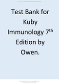 Test Bank for Kuby Immunology 7th Edition by Owen.