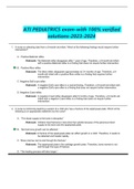 ATI PEDIATRICS exam-with 100% verified solutions-2023-2024