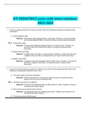 ATI PEDIATRICS exam-with latest solutions-2023-2024