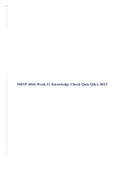 NRNP 6566 Week 11 Knowledge Check Quiz Q&A 2023