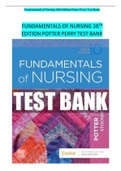 Test Bank for Fundamentals of Nursing 10th Edition Potter Perry All Chapters 1-50 |Complete Guide A+ 2023