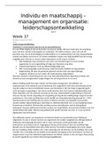 Samenvatting Individu En Maatschappij&comma; leiderschapsontwikkeling van verpleegkundigen - jaar 2&comma; periode 1