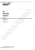 AS PHYSICS 7407/2 Paper 2[MARK SCHEME]DOWNLOAD TO PASS