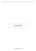 Samenvatting Accounting Hoorcolleges + Gastcolleges (Grant Thornton & Deloitte) VUB 2022 - 2023