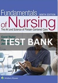 Test Bank For Fundamentals of Nursing 9th Edition by Taylor, Lynn, Bartlett Test Bank | Complete Guide 2023