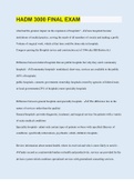 HADM 3000 FINAL EXAM &vert; 45 Questions with 100&percnt; Correct Answers &vert; Updated &vert; Download to score A&plus;