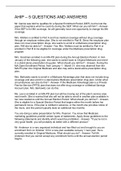 AHIP &ndash; 5 QUESTIONS AND ANSWERS 2023