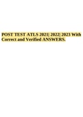 POST TEST ATLS 2021| 2022| 2023 With Correct and Verified ANSWERS (SOAL POST TEST). 