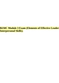 B250C Module 3 Exam (Elements of Effective Leader Interpersonal Skills). 
