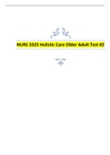 NURS 3325 Holistic Care Older Adult Test #2