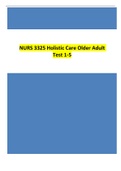 NURS 3325 Holistic Care Older Adult Test 1-5