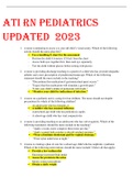 ATI RN PEDIATRICS(Questions And Answers) LATEST UPDATE 2023