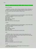 POLICE OFFICER SELECTION TEST &lpar;P&period;O&period;S&period;T&period; EXAM&rpar;