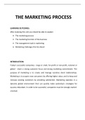 MNM2601 - The Marketing Process Summary notes